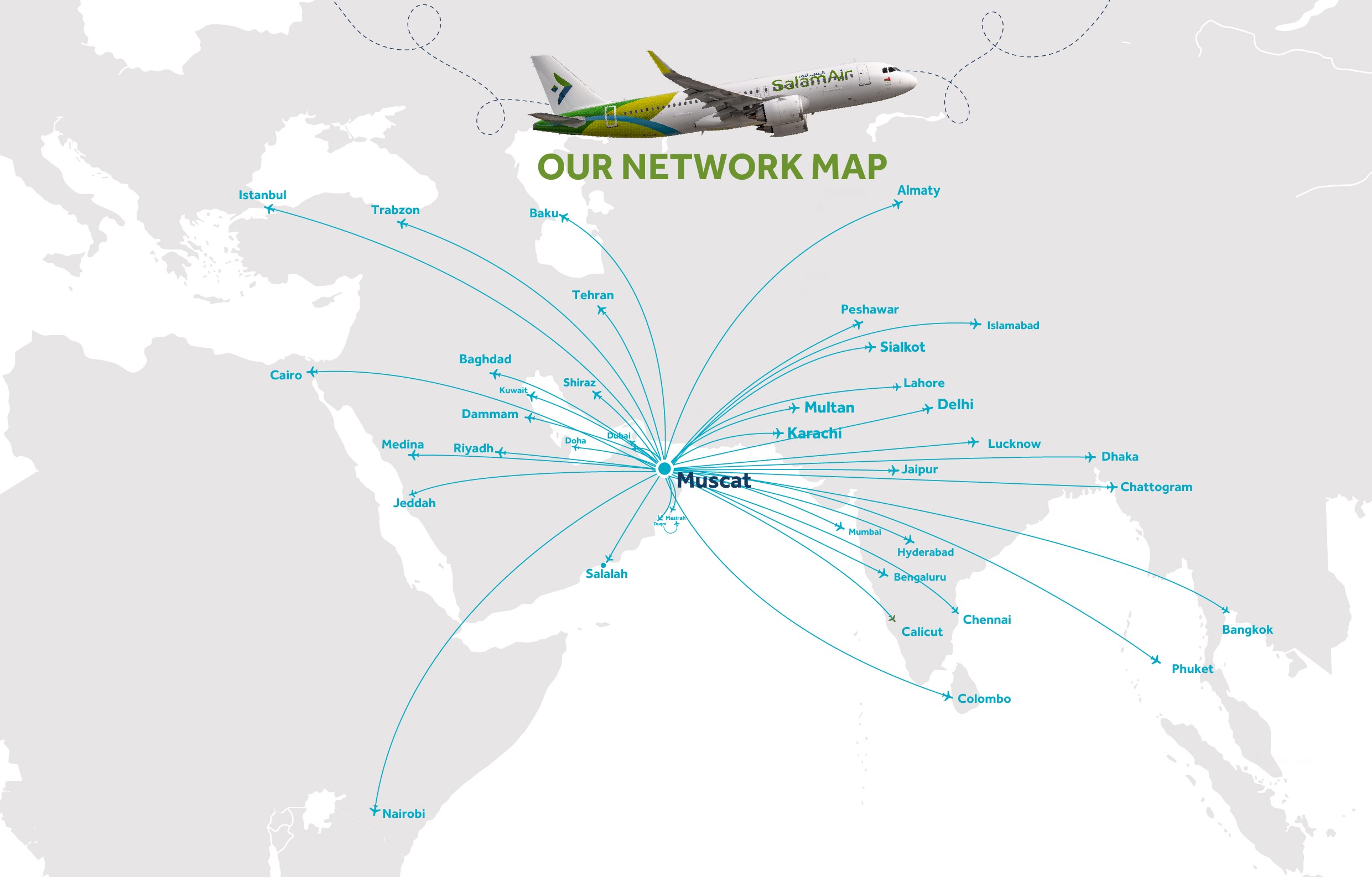 SalamAir Airline Network Map