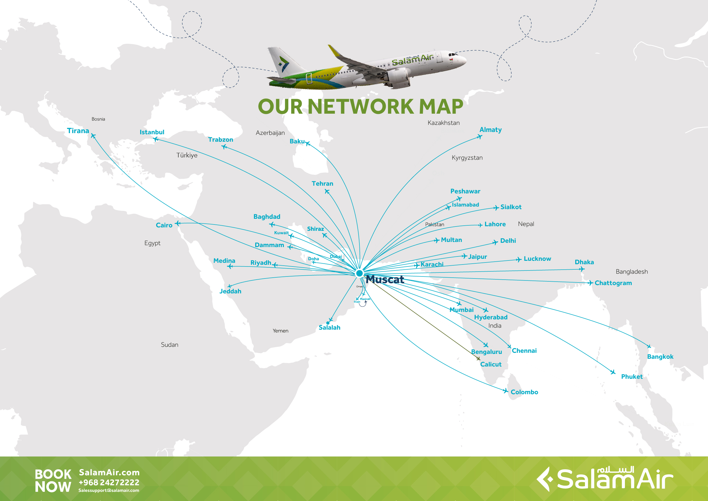 SalamAir Airline Network Map