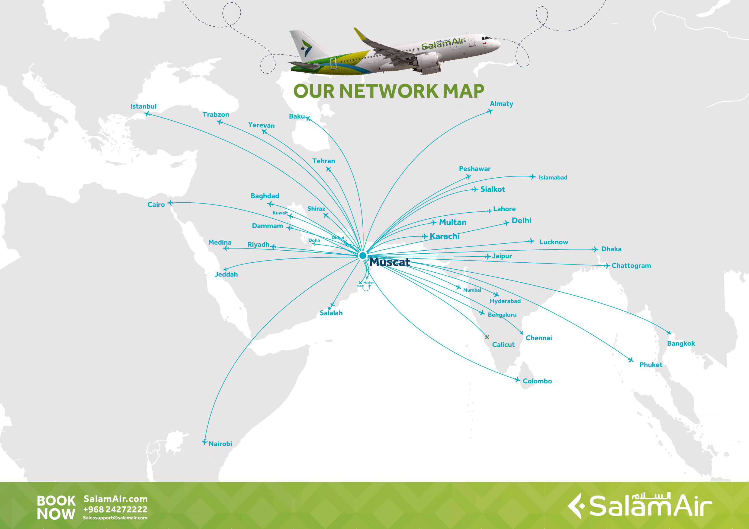 SalamAir Airline Network Map