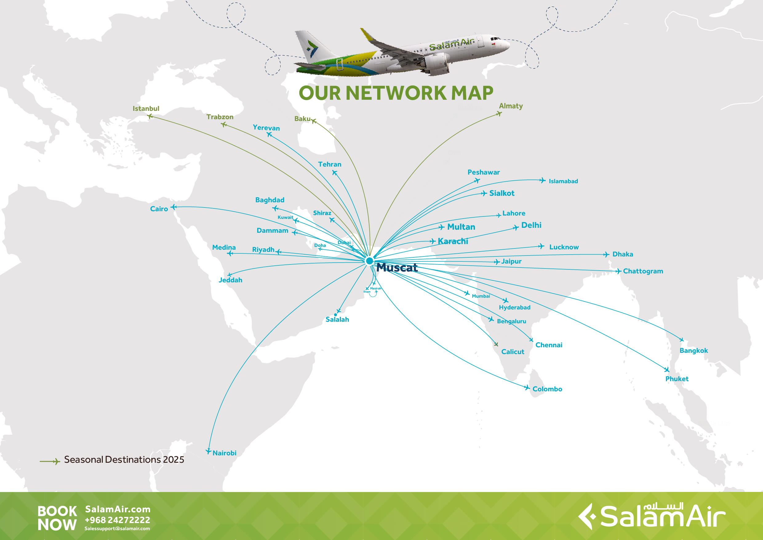 SalamAir Airline Network Map